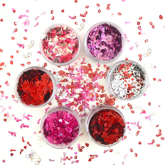 Lula Beauty Valentine's Glitter 6 Pack
