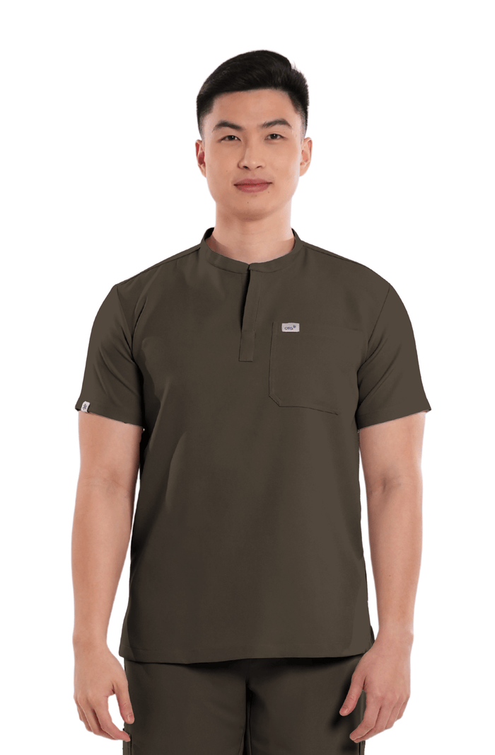 Luxe® Mandarin Men Scrub Top