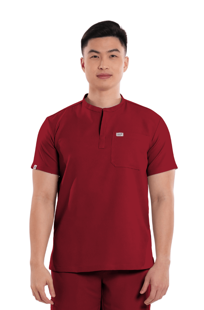 Luxe® Mandarin Men Scrub Top