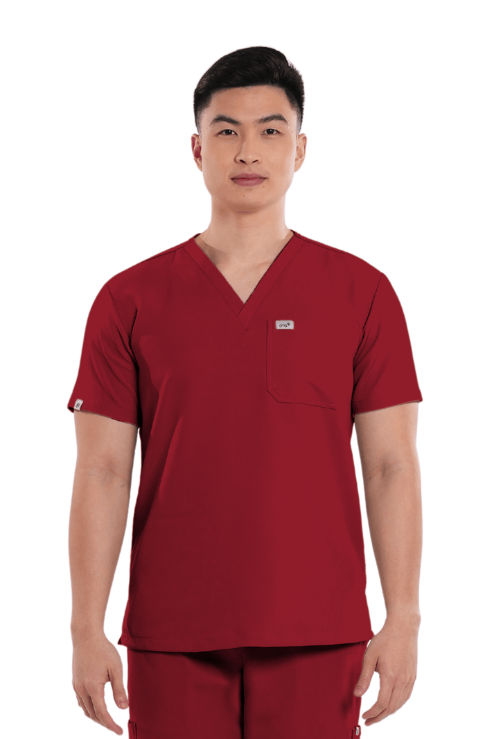 Luxe® V-Neck Men Scrub Top