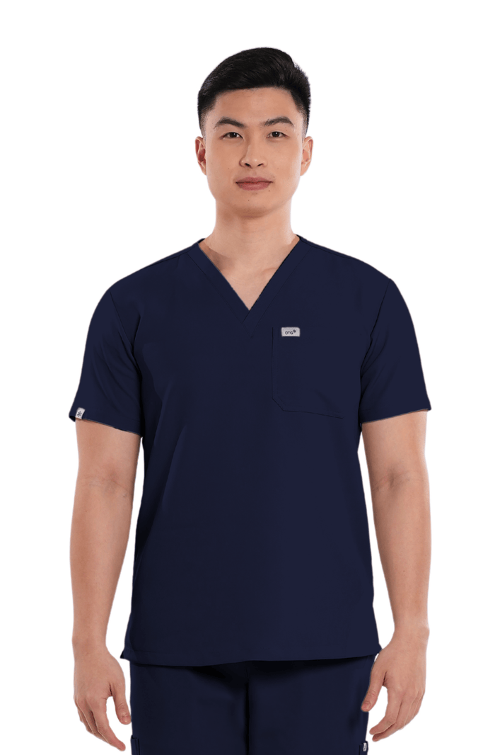 Luxe® V-Neck Men Scrub Top