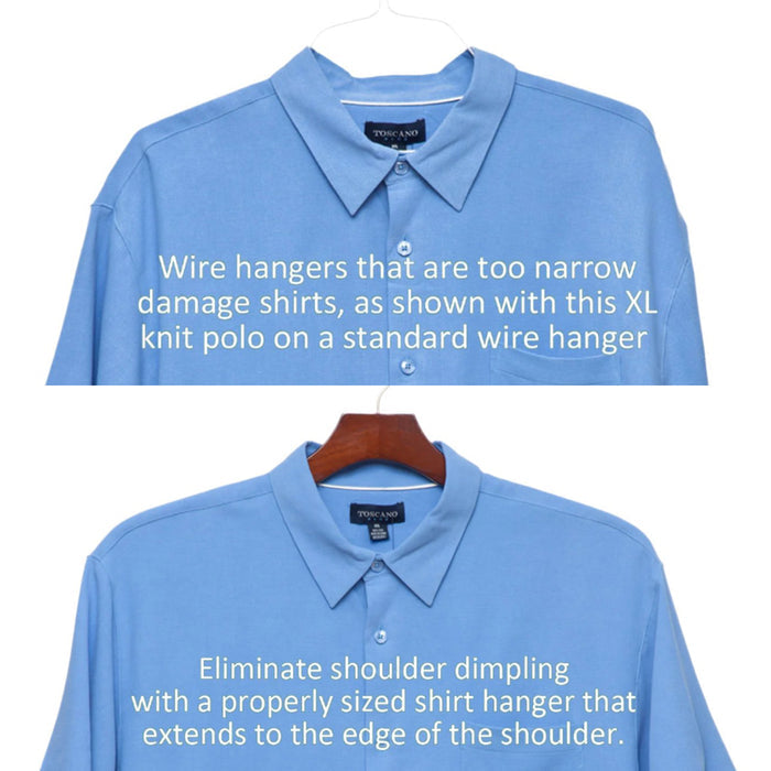 Luxury Wooden Shirt Hanger (Set of 5)