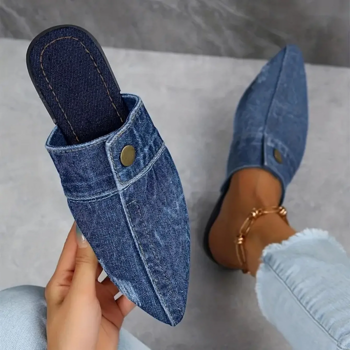 LYNA - Denim Mule Slide