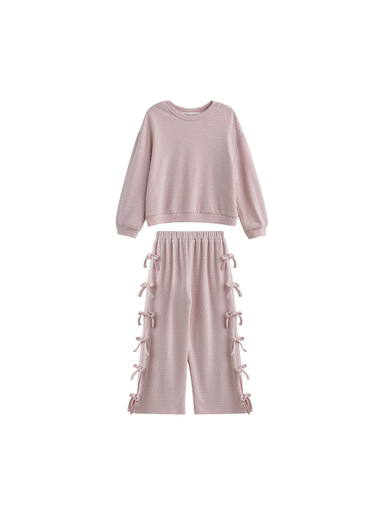 Mabel & Honey Emma Textured Dot 2 pc. Pant Set