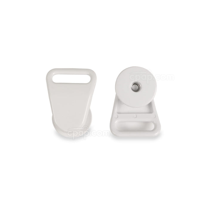 Front and Back View of the Magnetic Headgear Clips for Wisp Nasal CPAP Mask