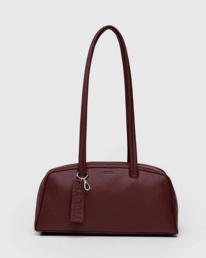Mahogany Recycled Leather Bowler Bag