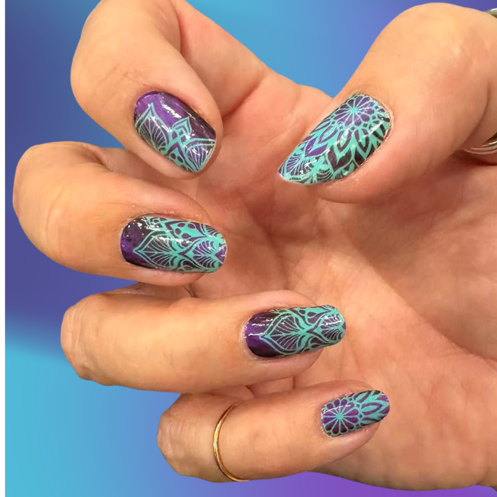 Mandala Glow Exclusive Design Nail Wraps (GLOW IN DARK)