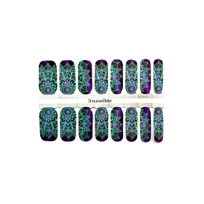 Mandala Glow Exclusive Design Nail Wraps (GLOW IN DARK)