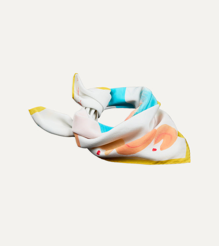 Mayumi Y. for Drake’s Brush Print Silk Bandana