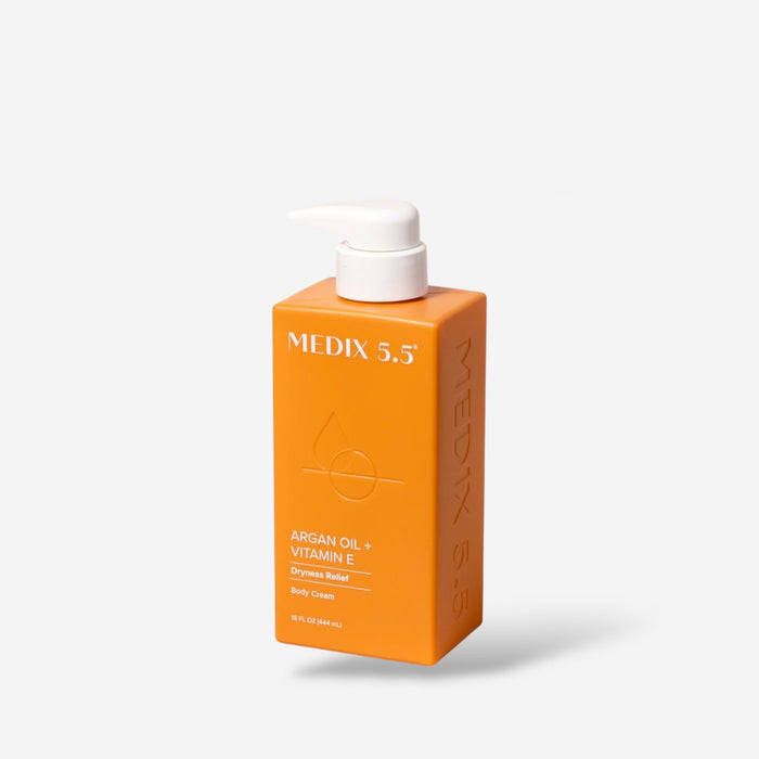 Medix 5.5 Argan Oil + Vitamin E Dryness Relief Body Cream 444ml كريم الجسم ميديكس ٥٫٥ بزيت الأرغان وفيتامين هـ لعلاج الجفاف - Princess Cosmetics Qatar