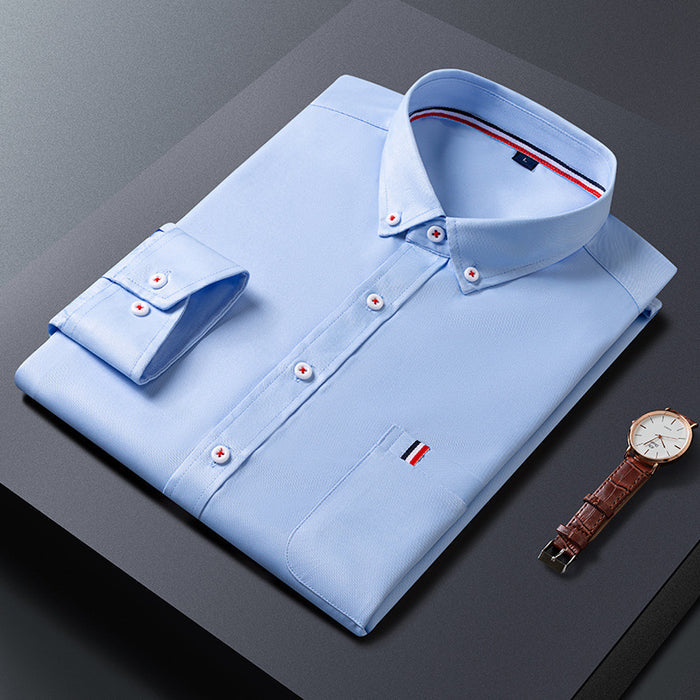 Men's Business Dress Shirt - Casual Fashion Long Sleeve Button-Up