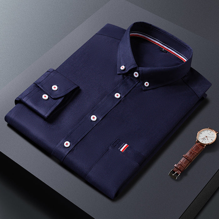Men's Business Dress Shirt - Casual Fashion Long Sleeve Button-Up