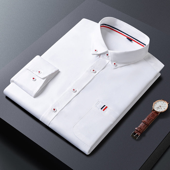 Men's Business Dress Shirt - Casual Fashion Long Sleeve Button-Up