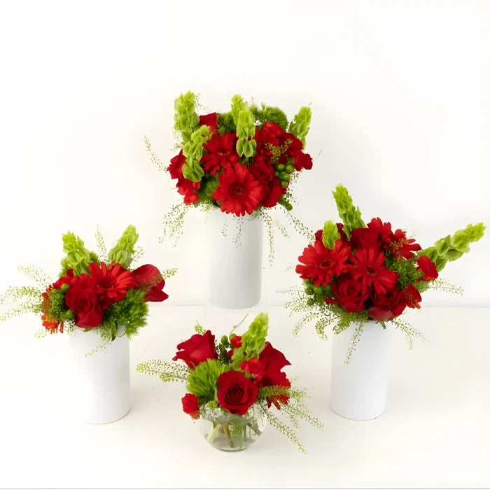 Merry And Bright Flower Centerpieces Close Up - Image