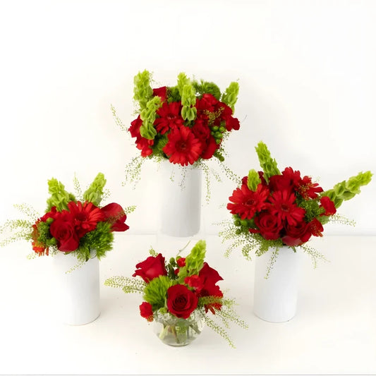 Merry And Bright Flower Centerpieces Close Up - Image