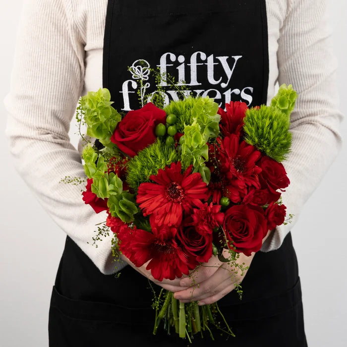 Merry And Bright Flower Centerpieces Apron - Image