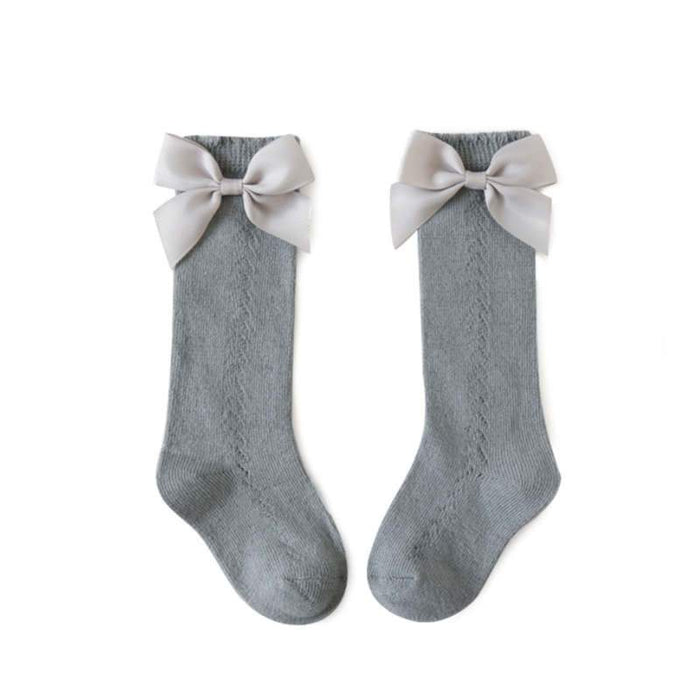 Mesh Bow Socks (5 colors) - 260 Broadway Boutique