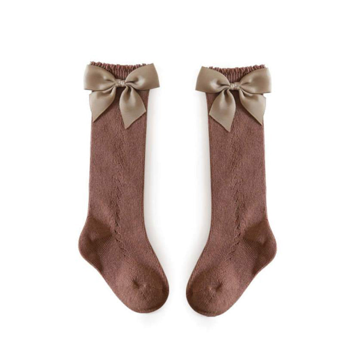 Mesh Bow Socks (5 colors) - 260 Broadway Boutique