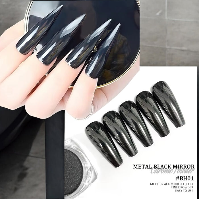 Metal BLACK Chrome Powder for Nail Art