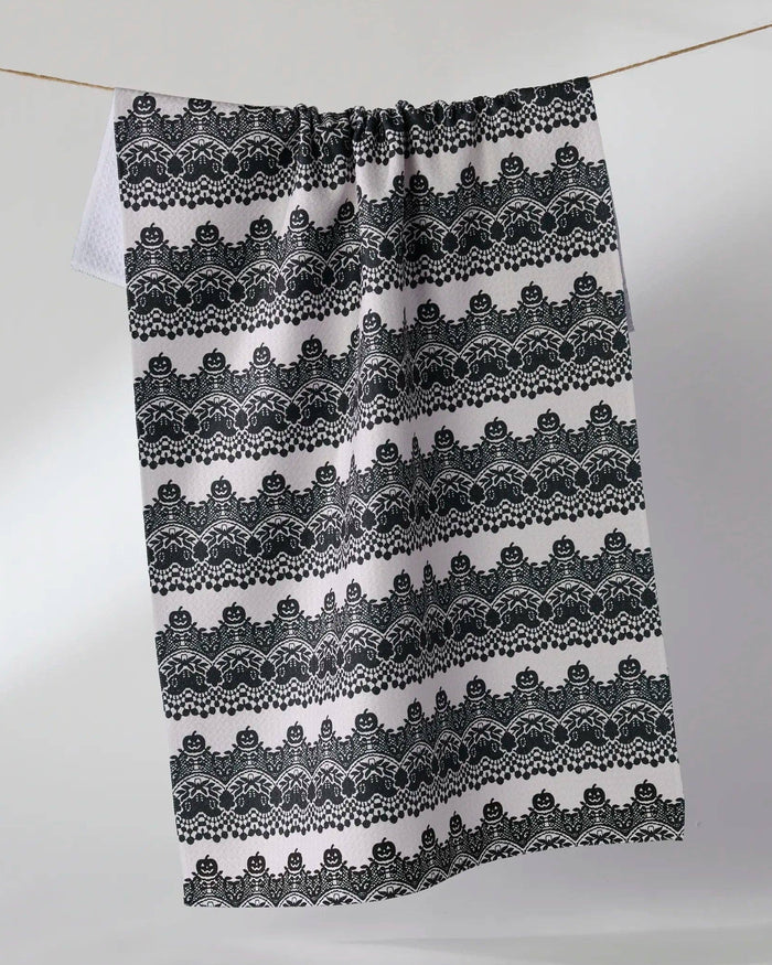 Midnight Lace Tea Towel: Halloween - Olita Gifts & Goods