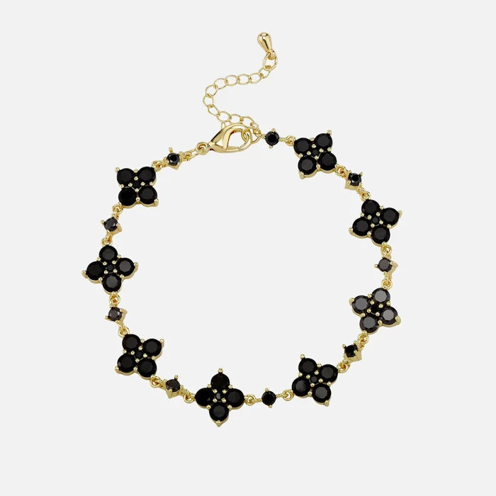 Midnight Star Clover Bracelet - Gold