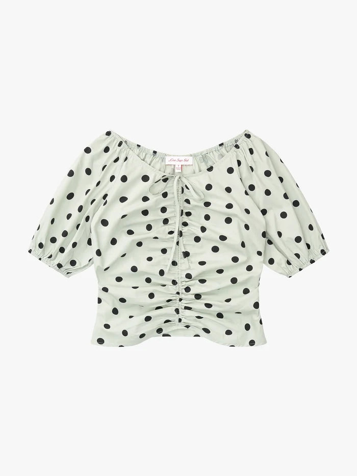 Mint Chip Dot Margaret Top