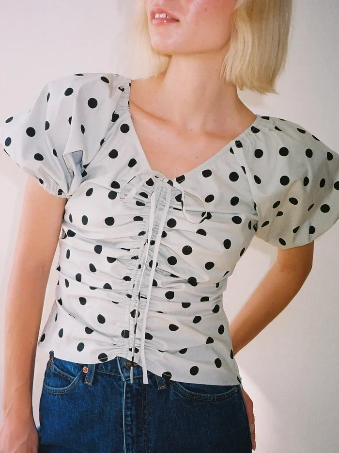 Mint Chip Dot Margaret Top