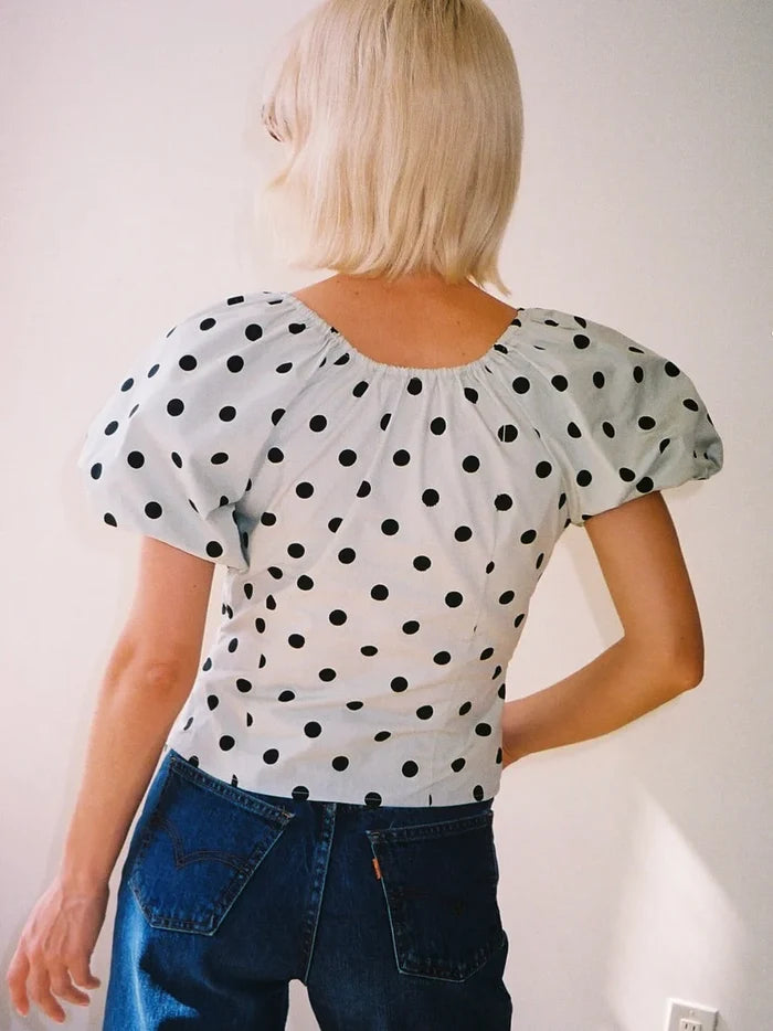 Mint Chip Dot Margaret Top