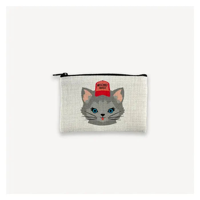 Mischief Kitten - Small Zip Pouch