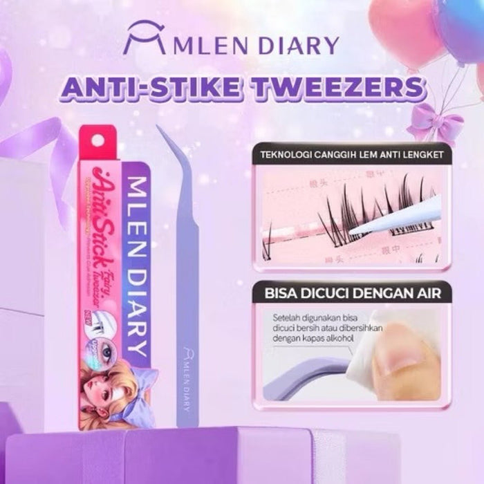 Mlen Diary Anti-Stick Fairy Tweezer ملقط ميلين دايري المضاد للالتصاق - Princess Cosmetics Qatar