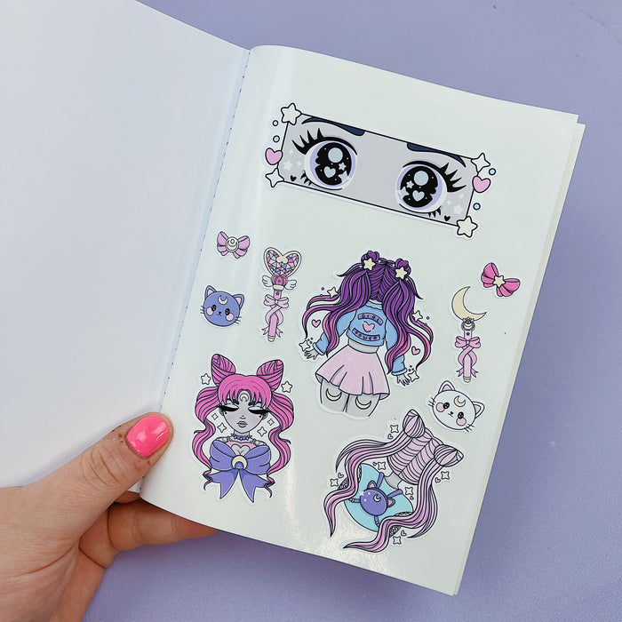 Moon Prism Bunnies B6 Reusable Sticker Book Insert