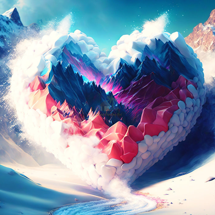 Mountain Heart Diamond Painting-Diamond Painting Hut