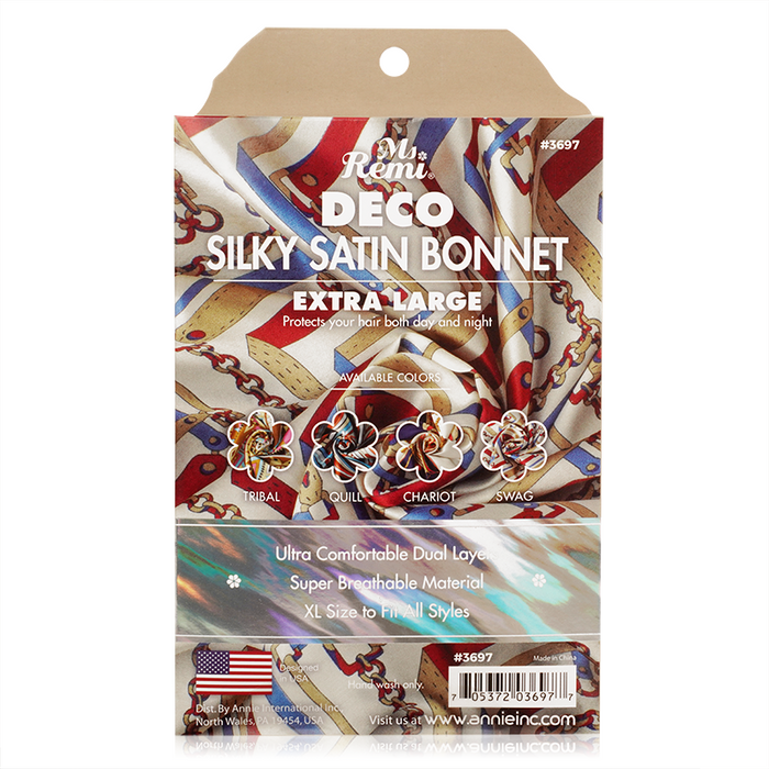 Ms. Remi Deco Silky Satin Bonnet X-Large, 1 Count, Assorted Patterns