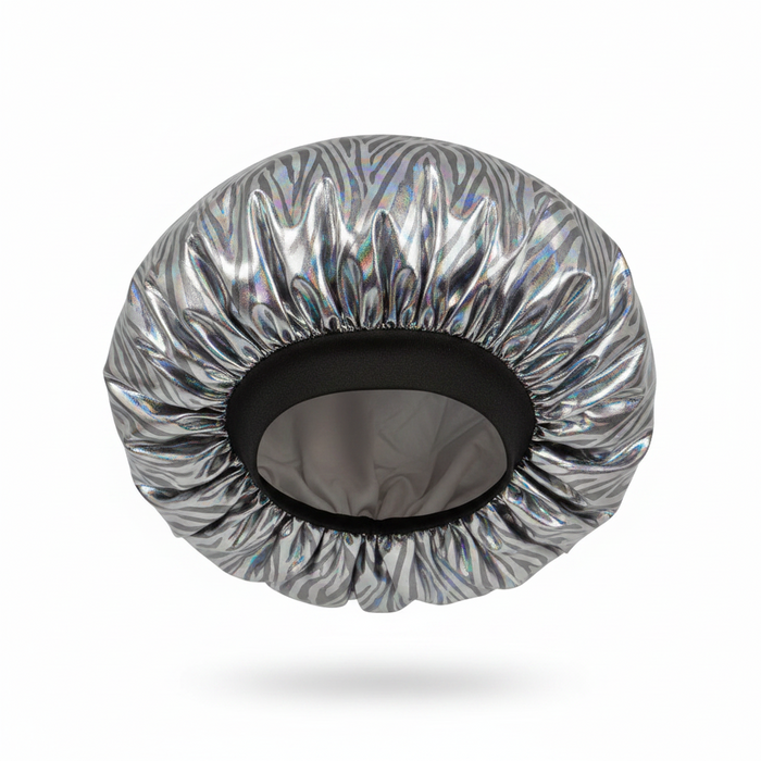 Ms. Remi Vivid Silky Satin Bonnet X-Large, 1 Count, Platinum Zebra