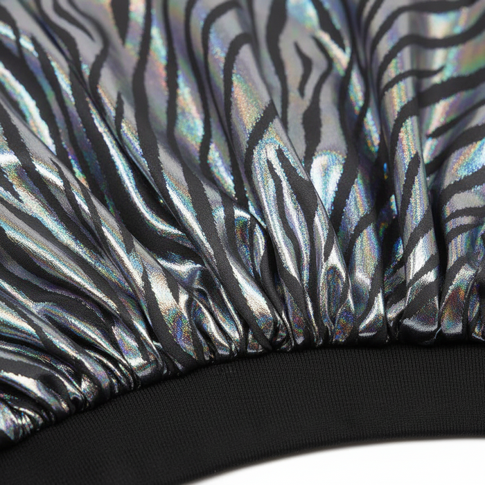 Ms. Remi Vivid Silky Satin Bonnet X-Large, 1 Count, Platinum Zebra
