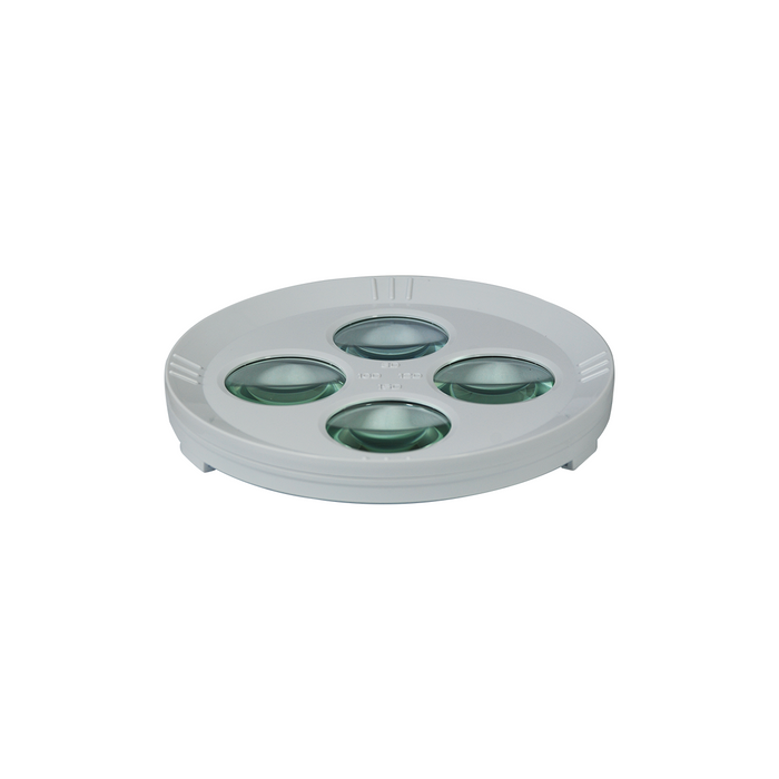 Multi-Diopter 6-inch Glass Lens Replacement for LED Magnifying Lamp (8D, 10D, 12D & 15D), SKU MG16304294, three quarter front view