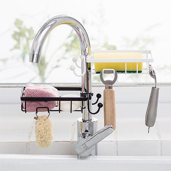 Multifunctional faucet storage rack