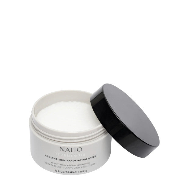 Natio Treatments Radiant Skin Exfoliating Wipes - 30 Wipes