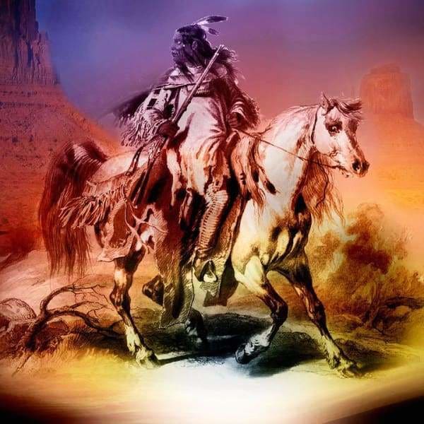 Horse Diamond Painting Kit - Native Horse-Square 20x20cm- - Paint With Diamonds