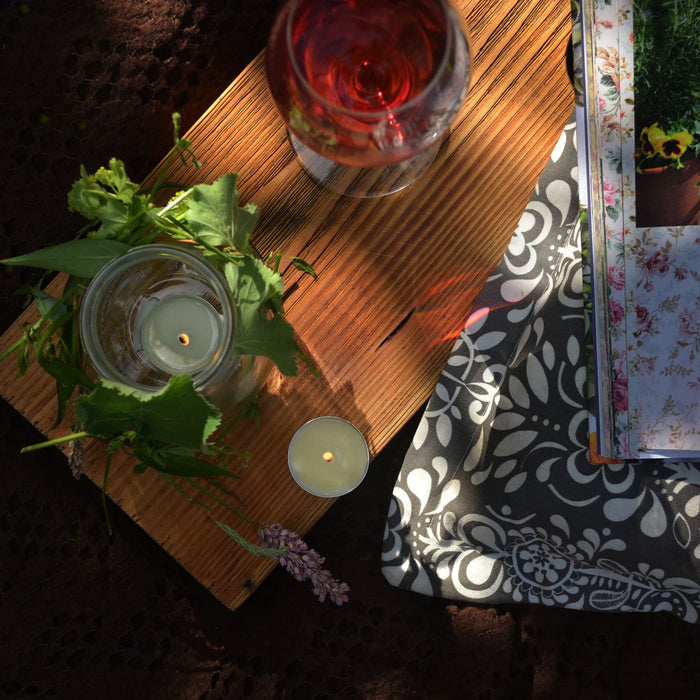 Up-cycled citronella tea light candle