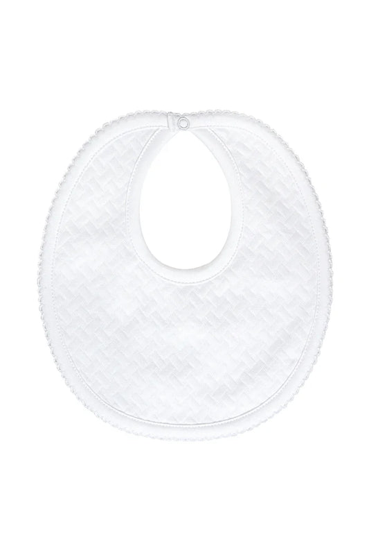 Nella Pima Basket Weave Bib-White Trim