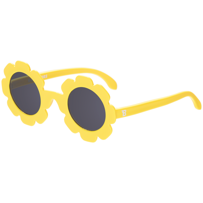 Neon Yellow Flower Kids Sunglasses