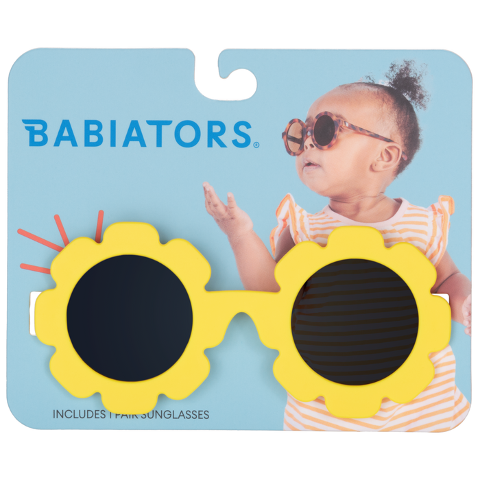 Neon Yellow Flower Kids Sunglasses