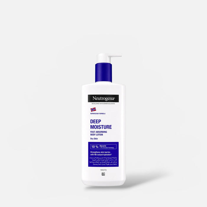 Neutrogena Deep Moisture Fast Absorbing Body Lotion 400ml لوشن الجسم نيتروجينا ديب مويستشر سريع الامتصاص - Princess Cosmetics Qatar