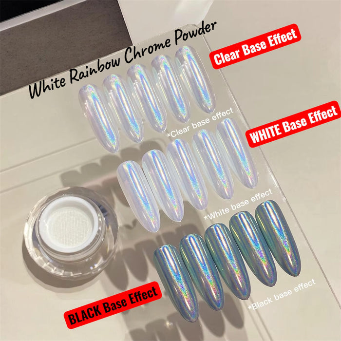 New 2026 Clear Holographic Chrome Powder- Clear Holographic for Nails Art