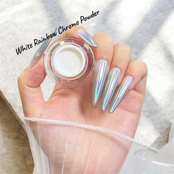 New 2026 Clear Holographic Chrome Powder- Clear Holographic for Nails Art