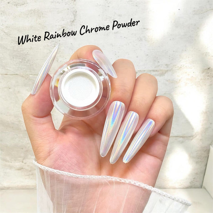 New 2026 Clear Holographic Chrome Powder- Clear Holographic for Nails Art