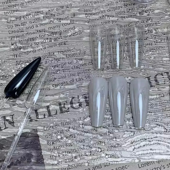 New 2026 EXTREME Clear Chrome Powder Nail Art