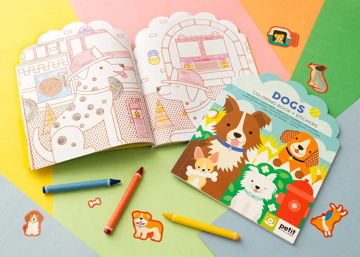 *NEW* Coloring Book + Stickers: Dogs
