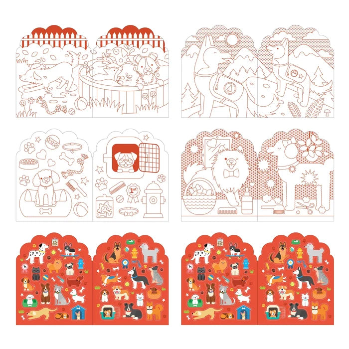 *NEW* Coloring Book + Stickers: Dogs